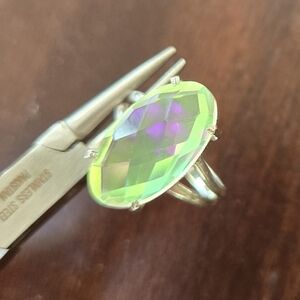 Super Sparkly Mystic Quartz SS 925 Ring Size 9